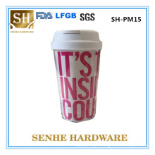 Plastic Coffee Advertise Mug with Lid (SH-PM15)